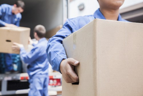 Removal team preparing a local Fulham home move