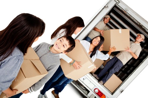 Professional house removal team planning a move in Fulham