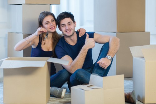 Organised household items stored safely for a move or renovation