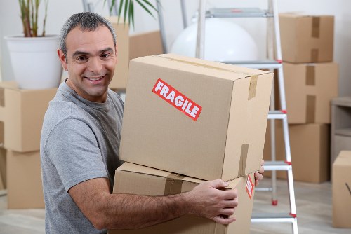 Careful loading of belongings into a van for a Fulham move