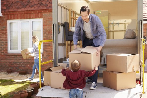 Careful loading of household items for a Fulham flat relocation
