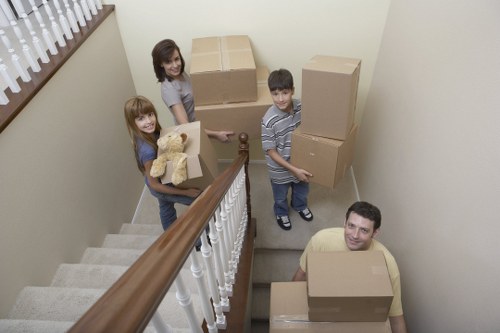 Urban moving service navigating Fulham streets with care